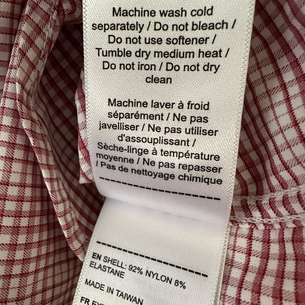 UNTUCKit Beckman Red Plaid Slim Fit Button Down, Size Small - Picture 5 of 11